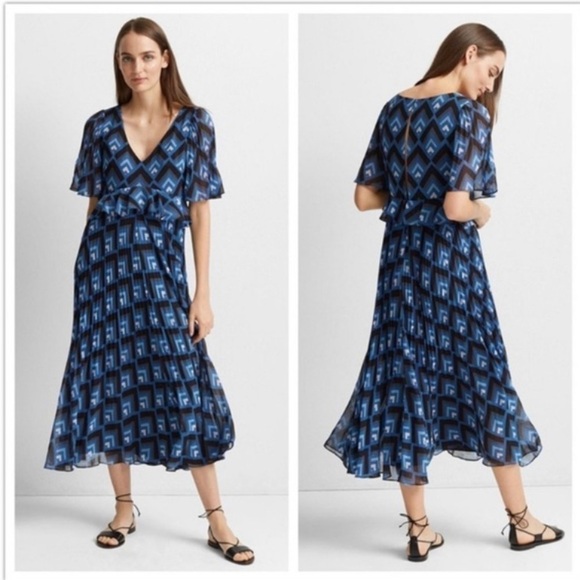 BNWT Club Monaco Gostanzah Geo Print Dress - Picture 1 of 12